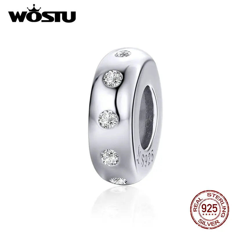 WOSTU Authentic 925 Sterling Silver Hot Sale Endless Love Charm Pendant Fit Bracelet Women Party Fashion DIY Jewelry Gift Making