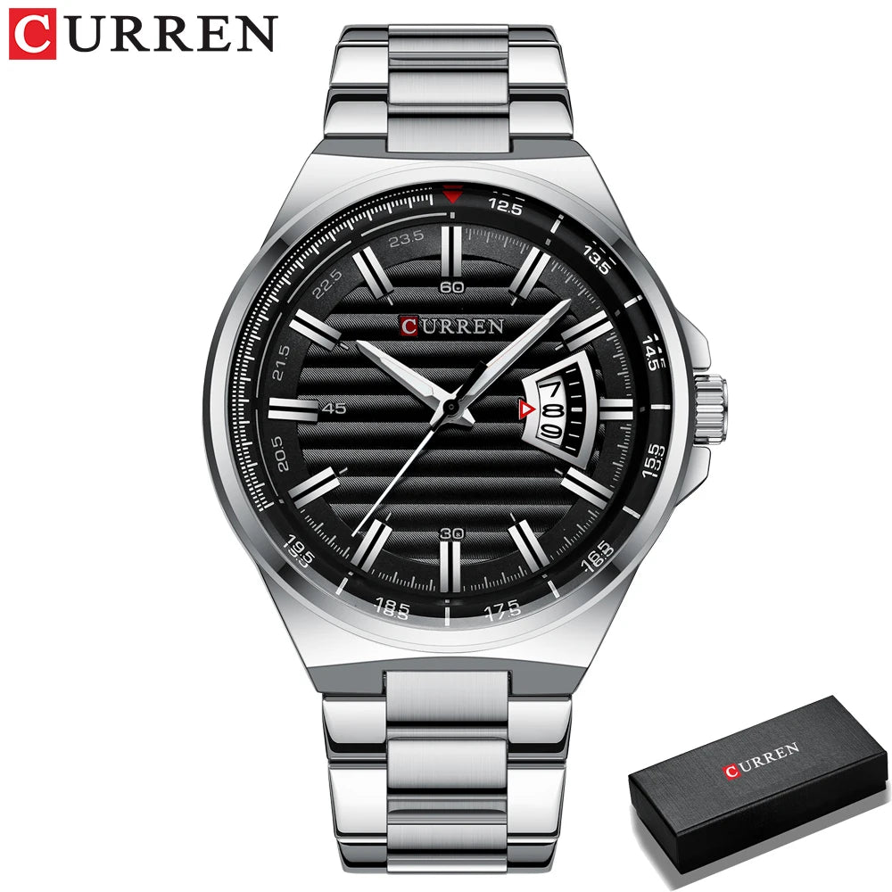 CURREN New Men Business Watch Full Steel Quartz Top Brand Luxury Sports Waterproof Casual Male Wristwatch Relogio Masculino