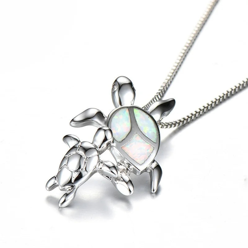 Pendentif tortue mignon pour femme, collier tortue glamour, cadeau de Noël, bijou animal marin