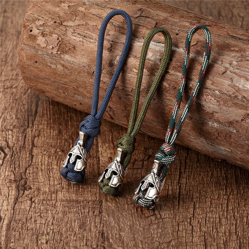 MKENDN New Arrival Vikings Spartan Outdoor Umbrella Rope Car Keychain Climb Keychain Survival Cord Backpack Buckle