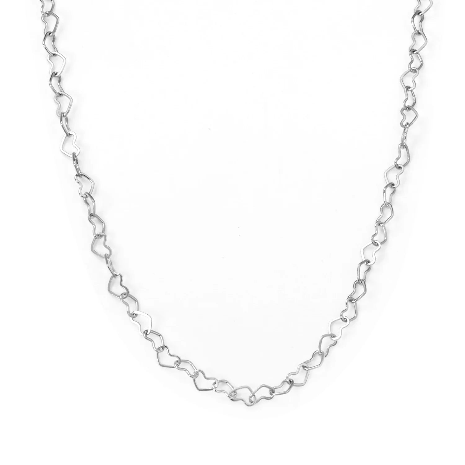 LUXUSTEEL Heart Necklaces Stainless Steel Hollow Out Chain Gold Color Ladies/Girl Fashion Jewelry Accessories