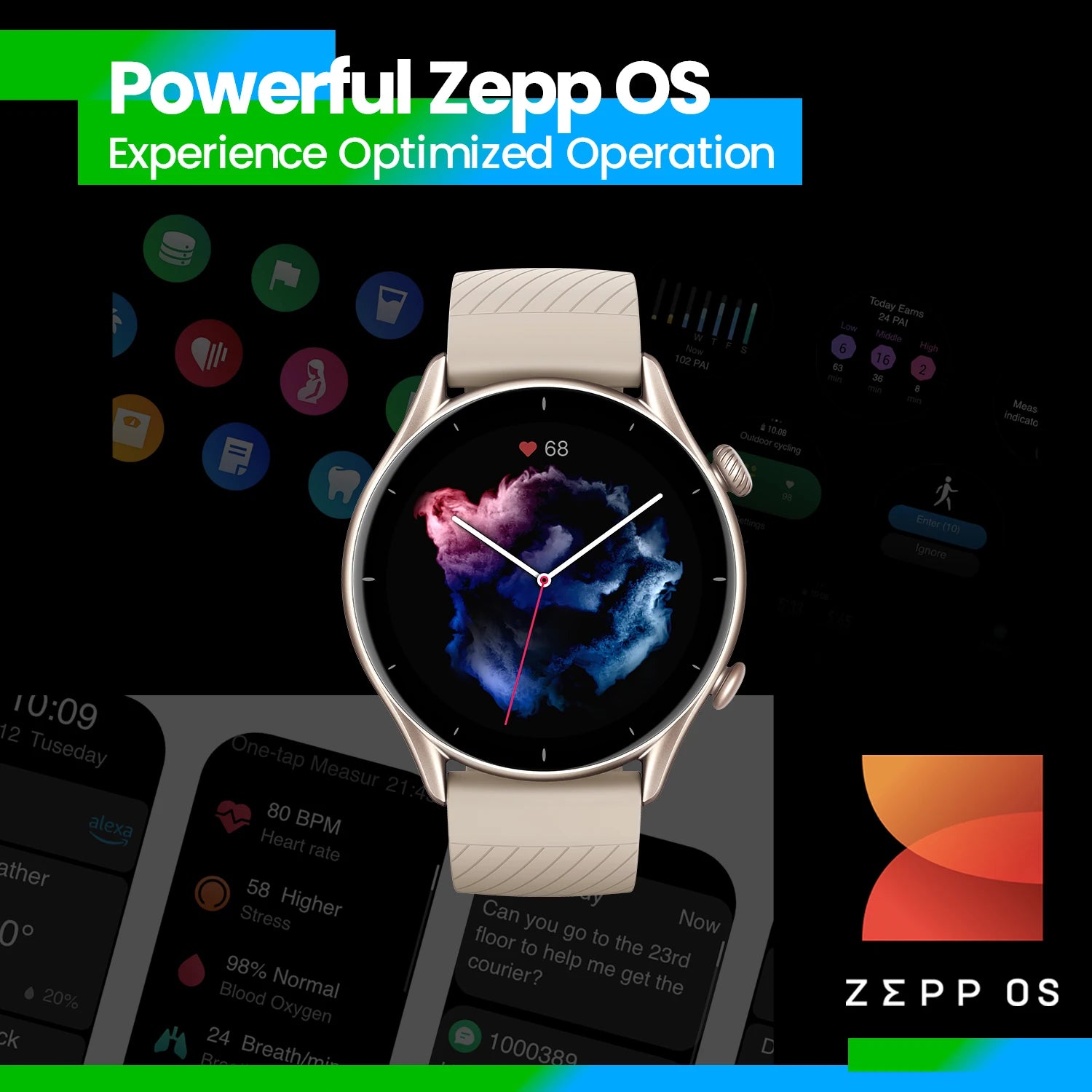 Global Version Amazfit GTR 3 GTR3 GTR-3 Smartwatch 1.39" AMOLED Display Zepp OS Alexa Built-in GPS Smart Watch for Android IOS - Madeinsea©