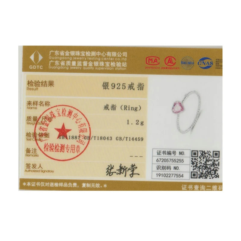 Bamoer Echt 925 Sterling Silber Rosa Liebe CZ Ring Für Mode Frauen Nette Edlen Schmuck Hochzeit Zubehör Geschenk BSR157