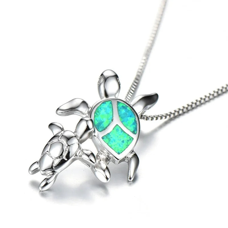 Pendentif tortue mignon pour femme, collier tortue glamour, cadeau de Noël, bijou animal marin