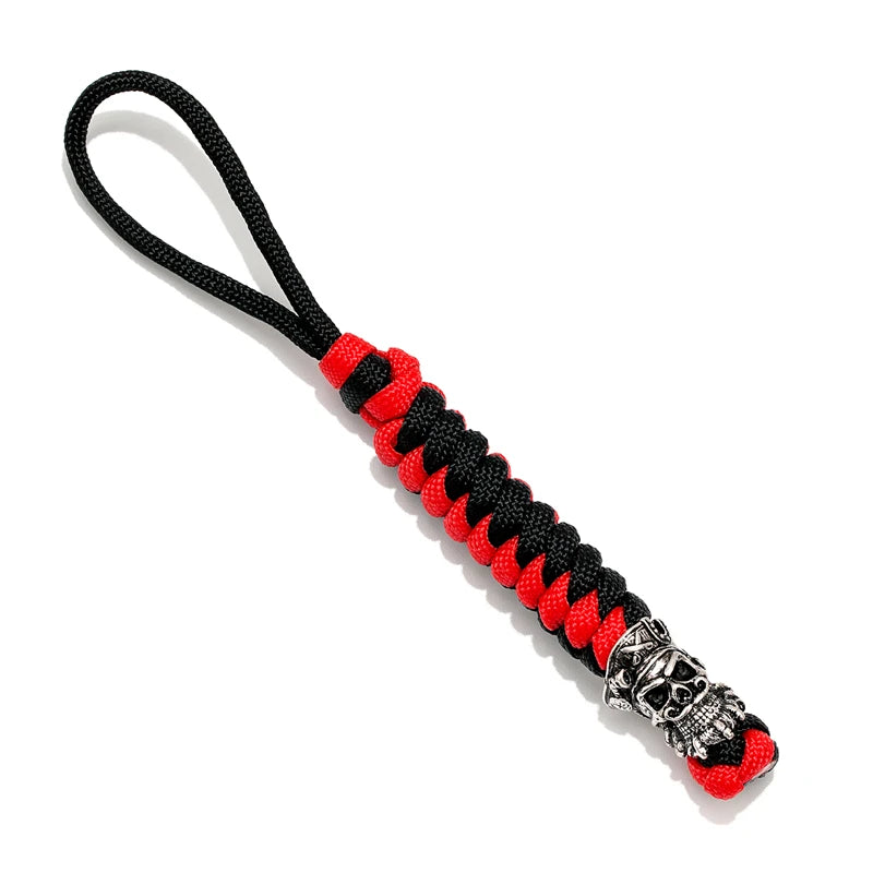 Vikings KeyChain For Car Hand Woven Survival Paracord Rope Ward off evil Key Rings For Men Gift Detachable Metal Punk Key Chains