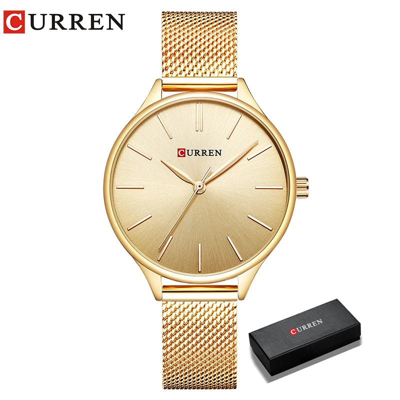 CURREN Hot Fashion Simple Style New Ladies Bracelet Watches Women Dress Wristwatch Quartz Female Clock Gifts relogios feminino