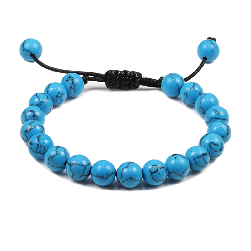 Natural Stone 6/8/10mm Beads Tiger Eye Bracelet Classic Men Women Buddha Black Lava Bracelets Minimalist Yoga Meditation Jewelry - Madeinsea©