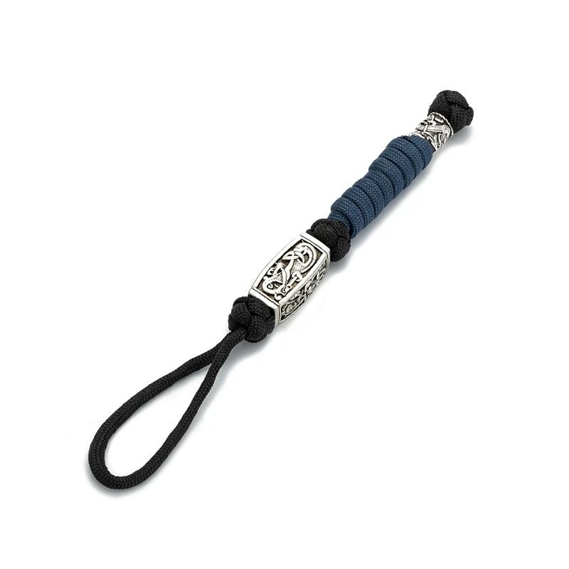 New Viking Norse Pirates Rune Amulet Paracord Lanyard Keychain With The Selected Knife Bead Sword Lanyard Handmade Jewelry Gift