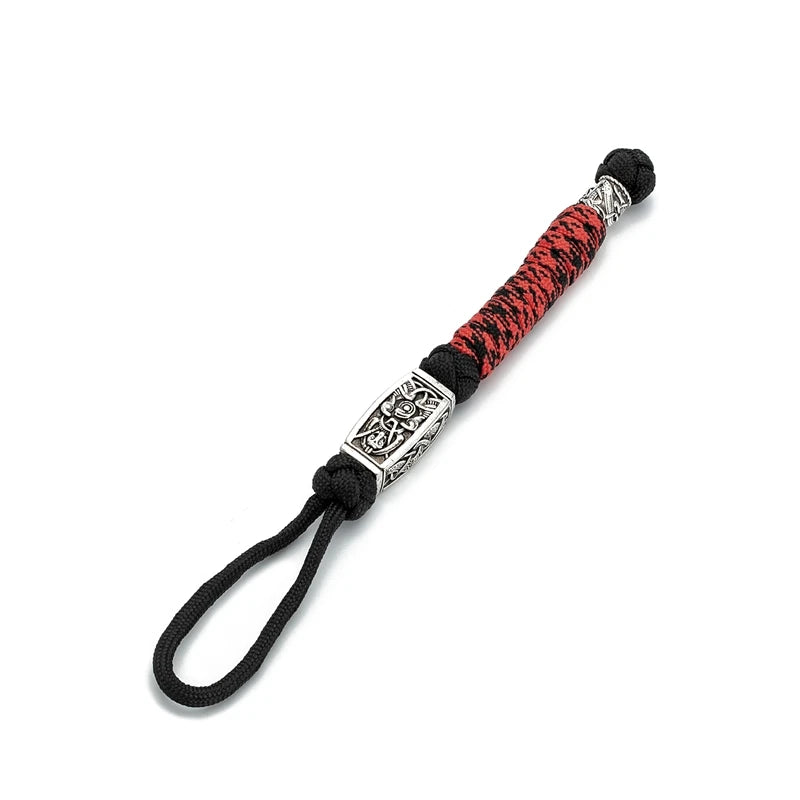 New Viking Norse Pirates Rune Amulet Paracord Lanyard Keychain With The Selected Knife Bead Sword Lanyard Handmade Jewelry Gift