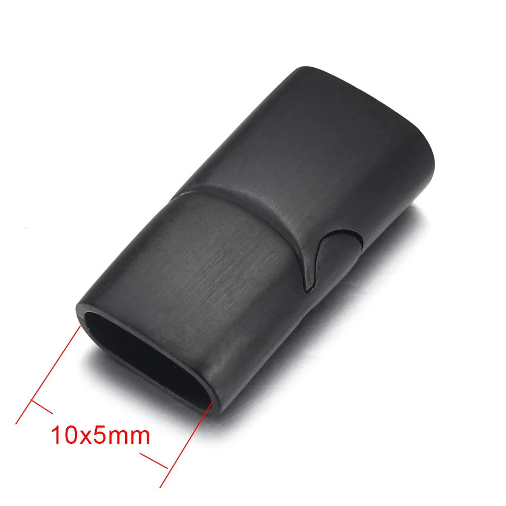 Stainless Steel Magnetic Clasp 12*6mm Hole Bracelet Magnet Clasp DIY Accessories Leather Jewelry Making Finding Supplies