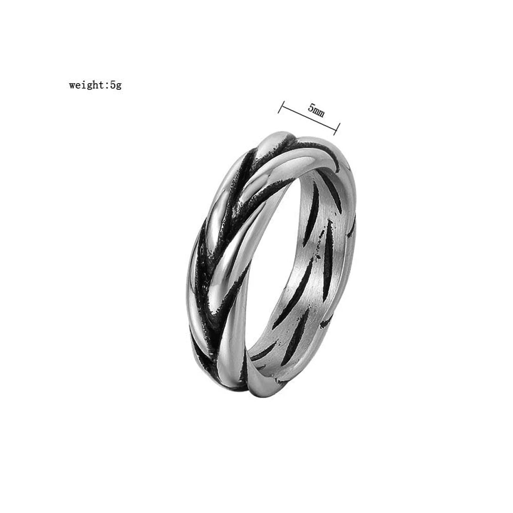 Bague simple à la mode coréenne pour hommes et femmes, bijoux punk hip hop en acier inoxydable, nœud celtique, bijoux pour hommes, cadeau en gros