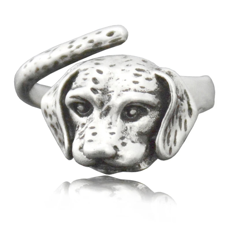 Retro Labrador Retriever Puppy Anillos Dog Ring Boho Anel Animal Love Rings For Women Men Jewelry Best Friends Gift Accesorios