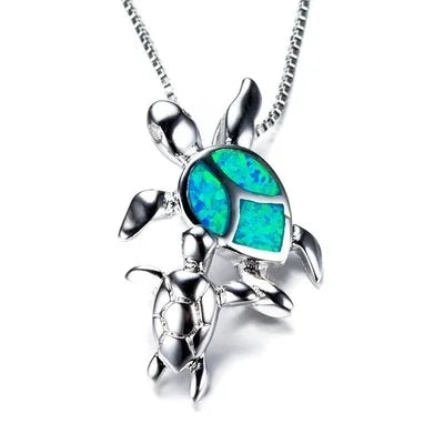 Pendentif tortue mignon pour femme, collier tortue glamour, cadeau de Noël, bijou animal marin