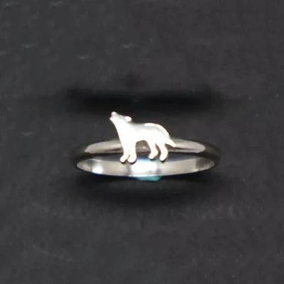 MKENDN Ring-Set mit Tierfußabdruck, Schlangenpaar, für Damen und Herren, Wolf, Fuchs, Geweih, Vogel, silberfarbener Ring, Geschenk für Taufe oder Ostern