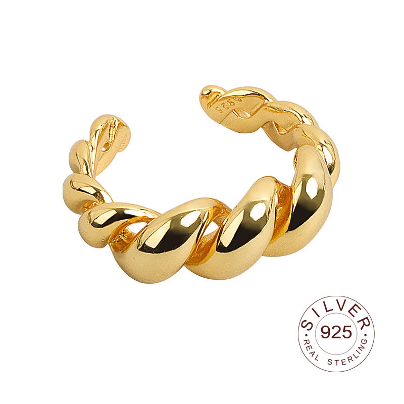 Bague en argent sterling 925, nouvelle bague simple en forme d'œil de fleur, couleur or, style rétro, effet vieilli, faite à la main, bijoux fins et tendance