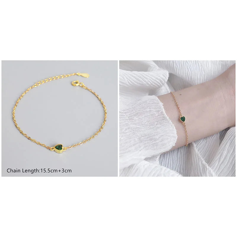 925 Sterling Silver Minimalist Style Chain Bracelet For Women Classic Fashion Student Couple Wristband Jewelry Accessories