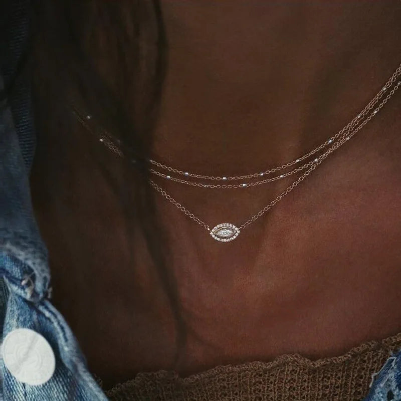 Bohemian Multi layered Necklaces For Women Moon Cross Tree Star Pendant chains Statement Choker 2020 Boho Fashion Jewelry