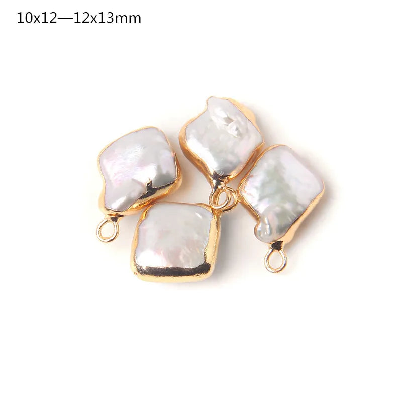 Hot Sale Irregular Shape Natural Pearls Pendant Freshwater Pearl Charms For Fine Jewelry Making Bracelet  DIY Necklaces 2pcs/lot
