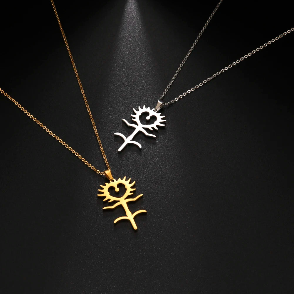 Collier gothique Ghostemane en acier inoxydable argenté pour femme, bijou punk d'Halloween, nouveauté