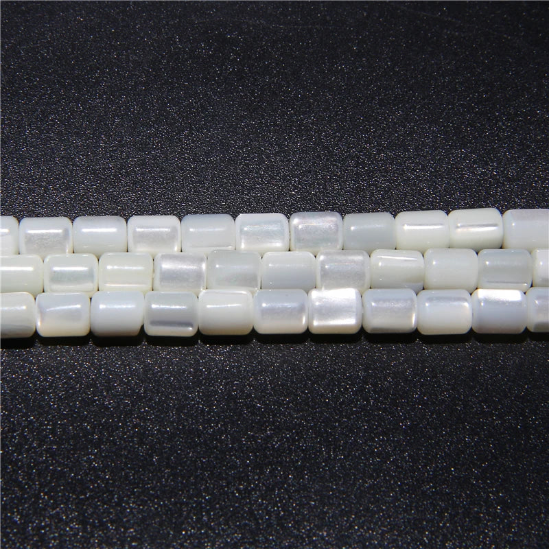 5x6mm Natural White Mother of Pearl Shell Beads Rondelle Barrel Shape Freshwater Shell Beads For Jewelry Making DIY Supply 15"