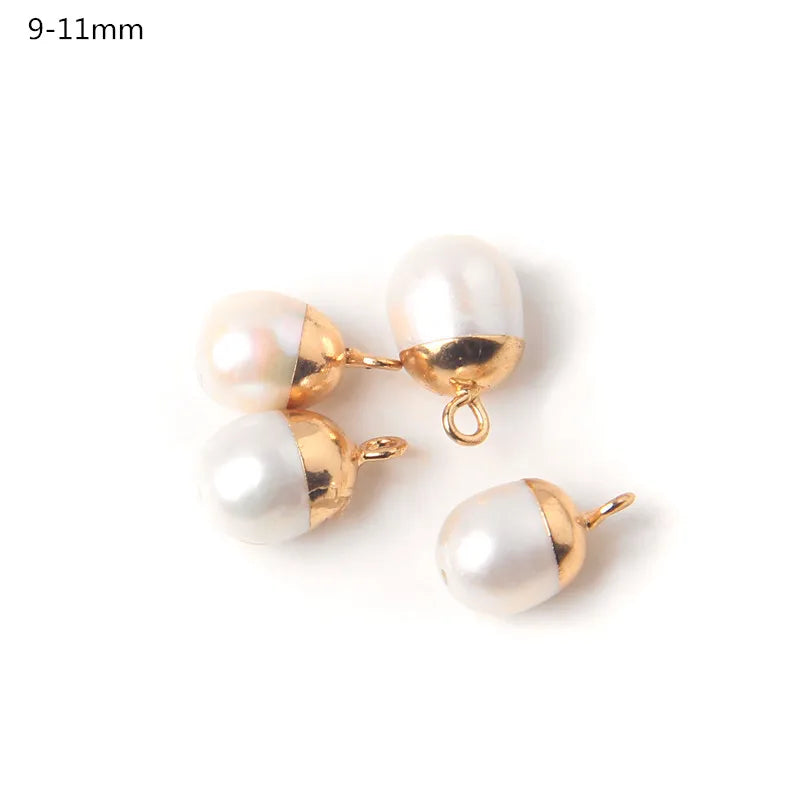 Hot Sale Irregular Shape Natural Pearls Pendant Freshwater Pearl Charms For Fine Jewelry Making Bracelet  DIY Necklaces 2pcs/lot