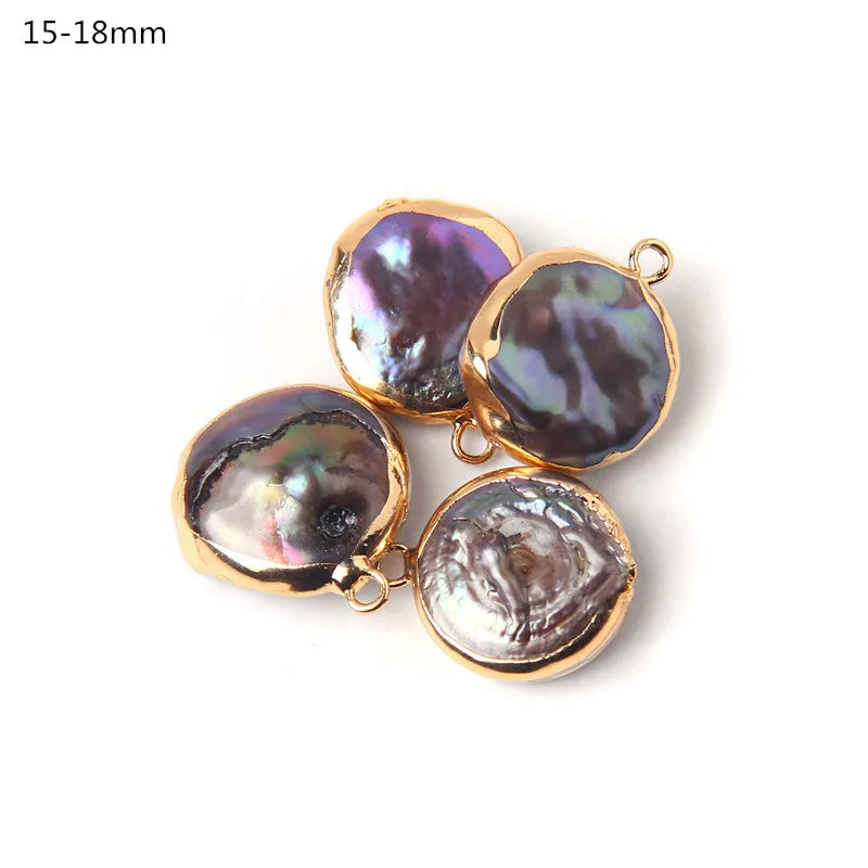 Hot Sale Irregular Shape Natural Pearls Pendant Freshwater Pearl Charms For Fine Jewelry Making Bracelet  DIY Necklaces 2pcs/lot