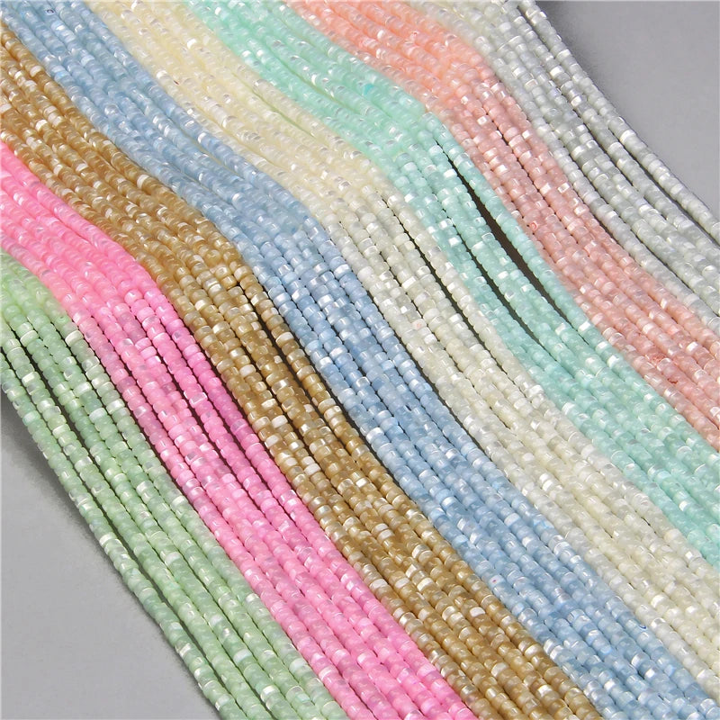Multi Shape Size Natural Shell Beads Glitter Dyed Heishi Pearl Bead Mother of Pearl Beaded For Jewelry Making Necklace Bracelets