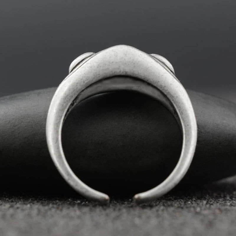 New Vintage Crystal Eye Frog Ring Men Boho Brass Knuckle Animals Anel Masculino Love Rings For Women Girls Fashion Jewelry Gift