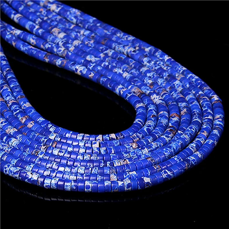 Natural Turquoises Stone Bead Blue Rondelle Cube Shape Loose Spacer Beads For Jewelry Making DIY Necklace Bracelets Accessories - Madeinsea©