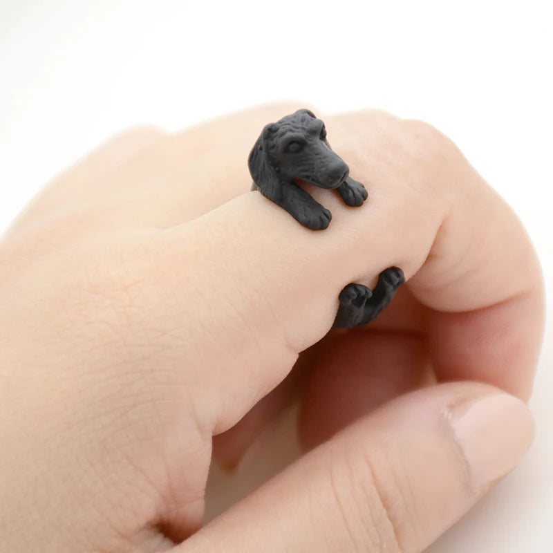 Retro Boho Pug&Boxer&Dachshund Dog Ring Men Punk Bulldog Anel Masculino Couple Rings For Women Jewelry Gifts For Pet Lovers Gift