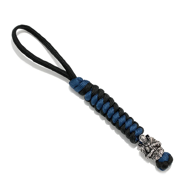 Vikings KeyChain For Car Hand Woven Survival Paracord Rope Ward off evil Key Rings For Men Gift Detachable Metal Punk Key Chains