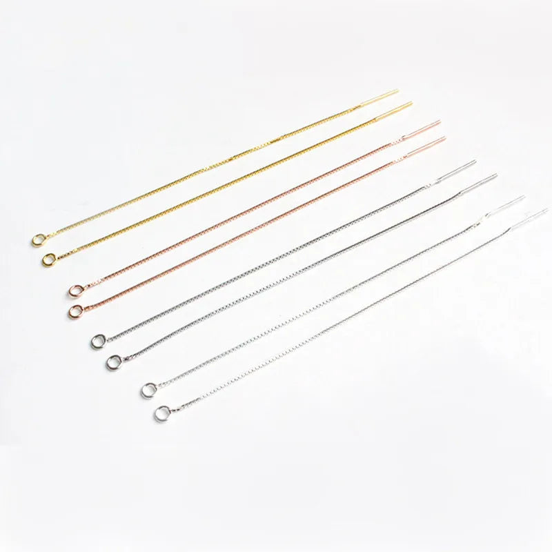 925 Sterling Silber Ohrringe DIY Schmuckzubehör Box Kette Ohr Linie Ohr Draht für Frauen Ohrringe DIY Schmuck Erkenntnisse Herstellung