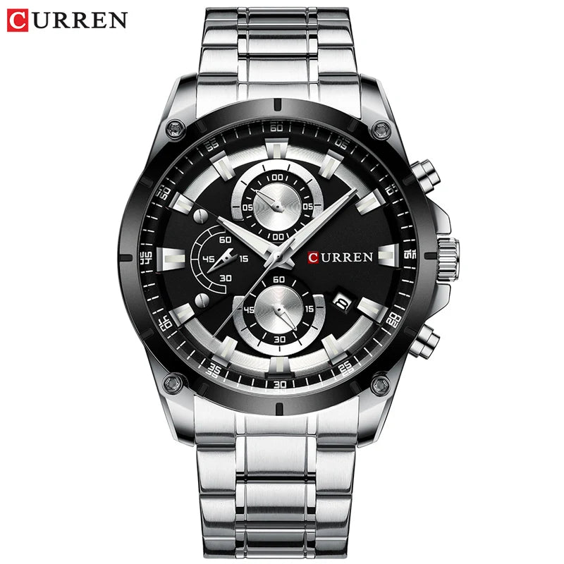 Gold Watches Men's Luxury Top Brand CURREN Quartz Wristwatch Fashion Sport and Causal Business Watch Male Clock Reloj Hombres