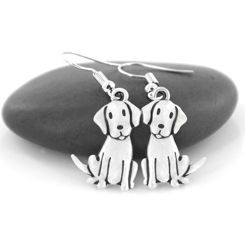 New Labrador Dangle Earrings For Women Brincos Boho Cute Dog Drop Earring Fashion Jewelry Best Gift Bijoux Pendientes Mujer
