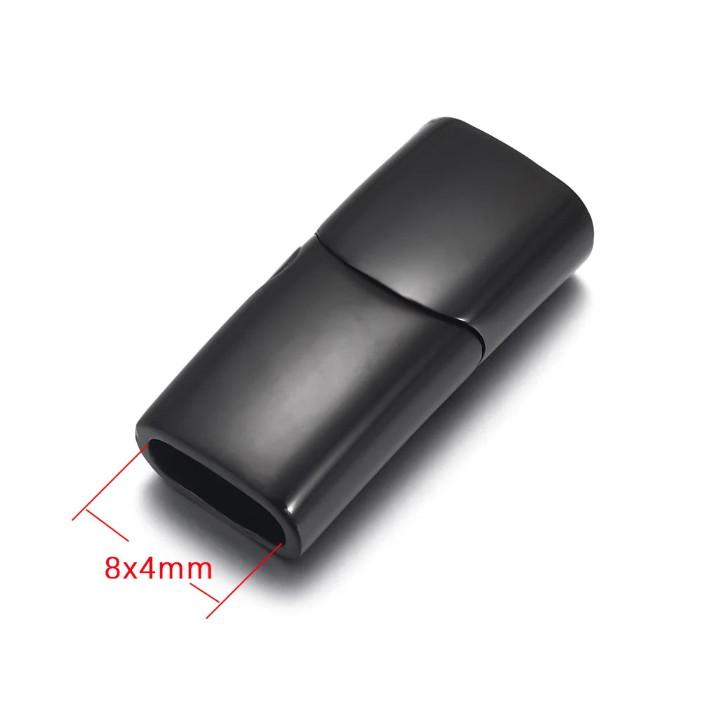 Stainless Steel Magnetic Clasp 12*6mm Hole Bracelet Magnet Clasp DIY Accessories Leather Jewelry Making Finding Supplies