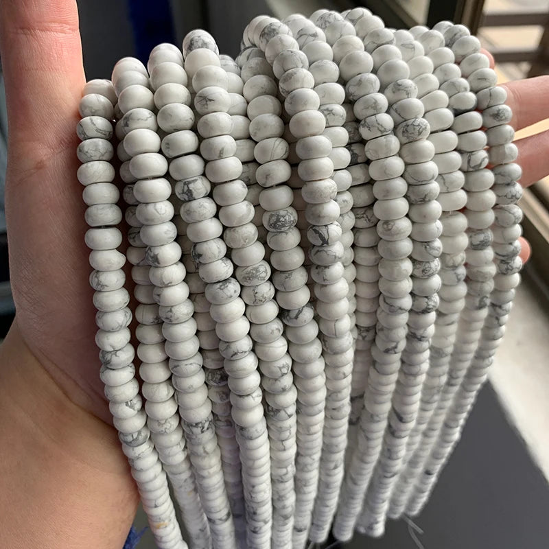 4X6MM/5X8MM Natural Stone Abacus Beads Rondelle Shape Lapis  Jaspers Jades Amazonite Bead For Jewelry Making Bracelet DIY 15.5"