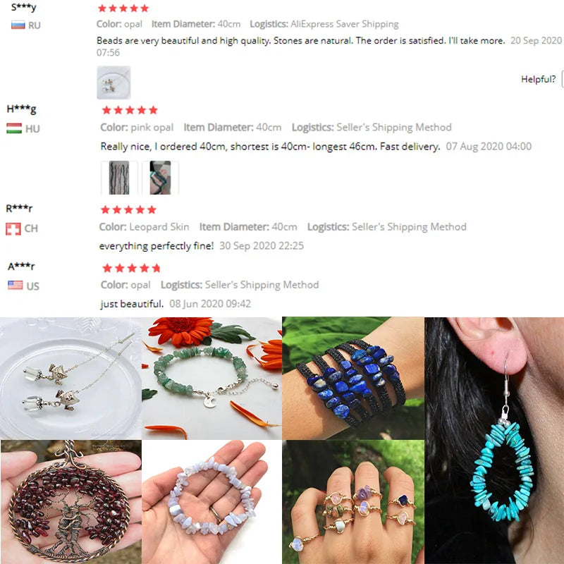 Natural Stone Chips Bead 5-8mm Turquoises Malachite Quartzs Irregular Gravel Beads For Diy Bohemia Jewelry Making Accessories - Madeinsea©