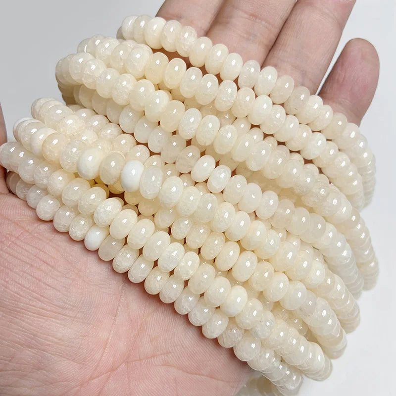 5x8mm Natural Stone Bead Jades Jaspers Chalcedony Rondelle Spacer Loose DIY Beads For Jewelry Making Bracelet Necklace Earrings