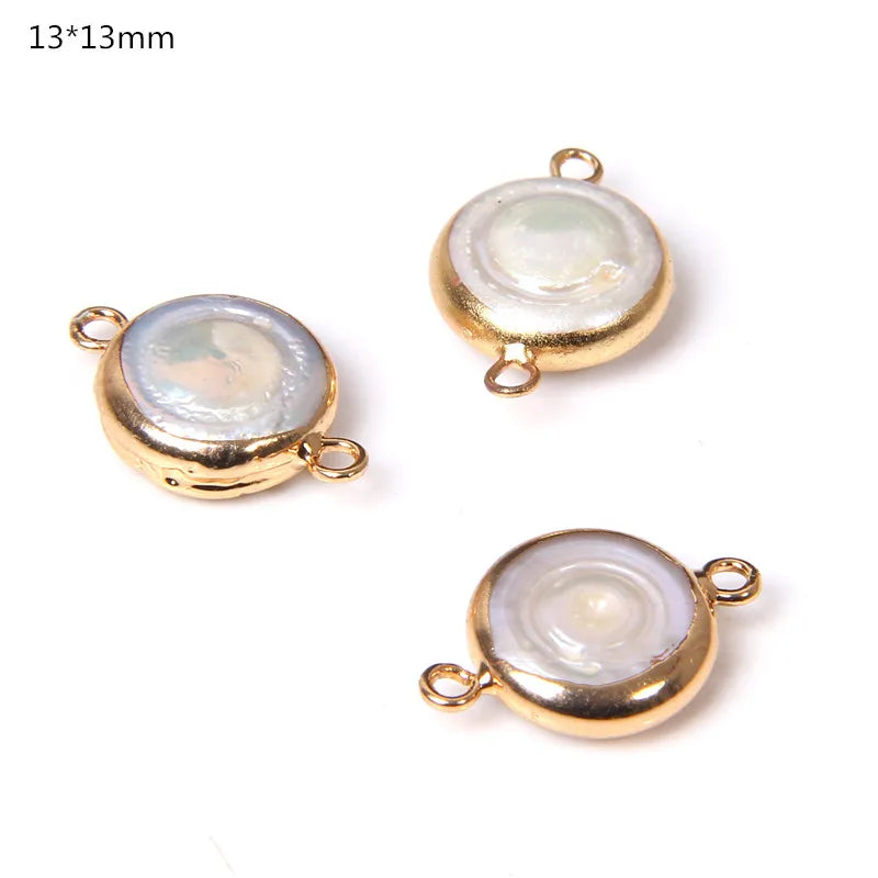 Hot Sale Irregular Shape Natural Pearls Pendant Freshwater Pearl Charms For Fine Jewelry Making Bracelet  DIY Necklaces 2pcs/lot