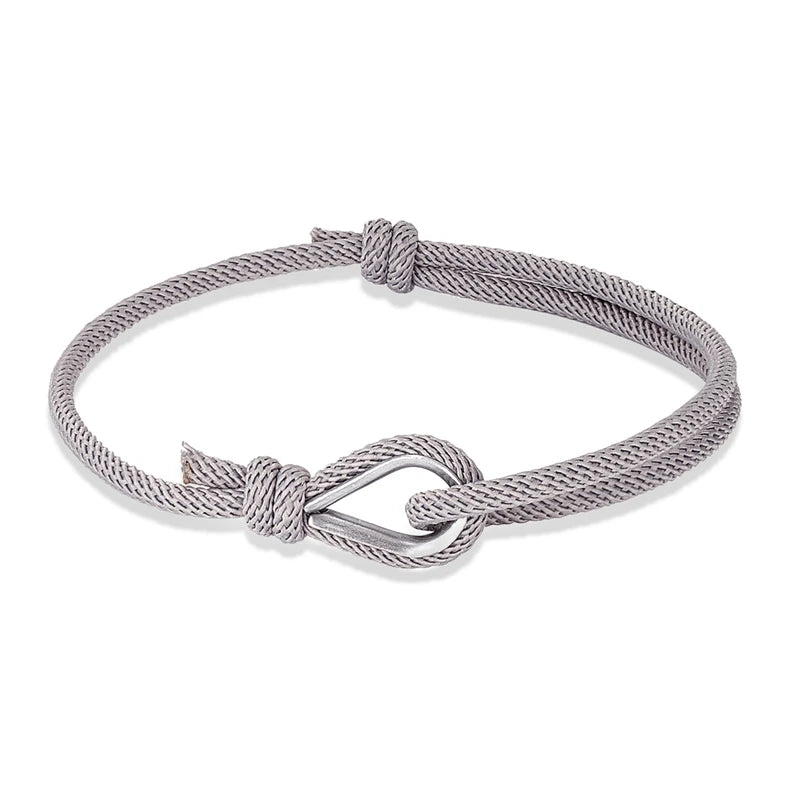 MKENDN Men Nautical Bracelet Adjustable Rope Bracelet With Stainless steel carabiner For Women Outdoor Survival Jewelry