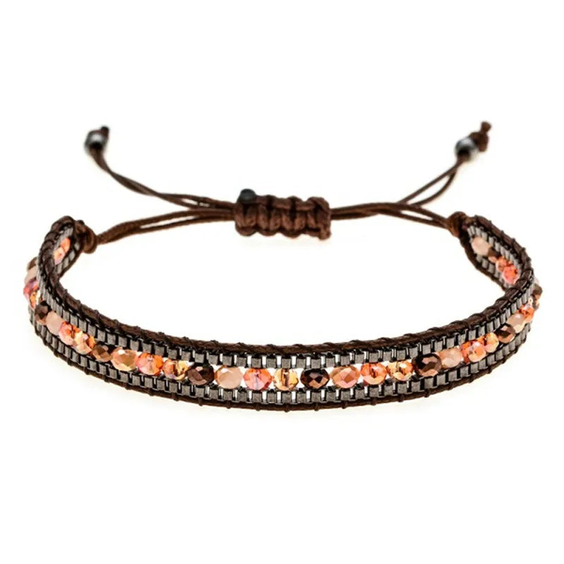 22 Styles Ethnic Style Color Tiramis Beads Handmade Lucky Rope Bracelet Female Adjustable Fashion Charm Jewelry Accessories