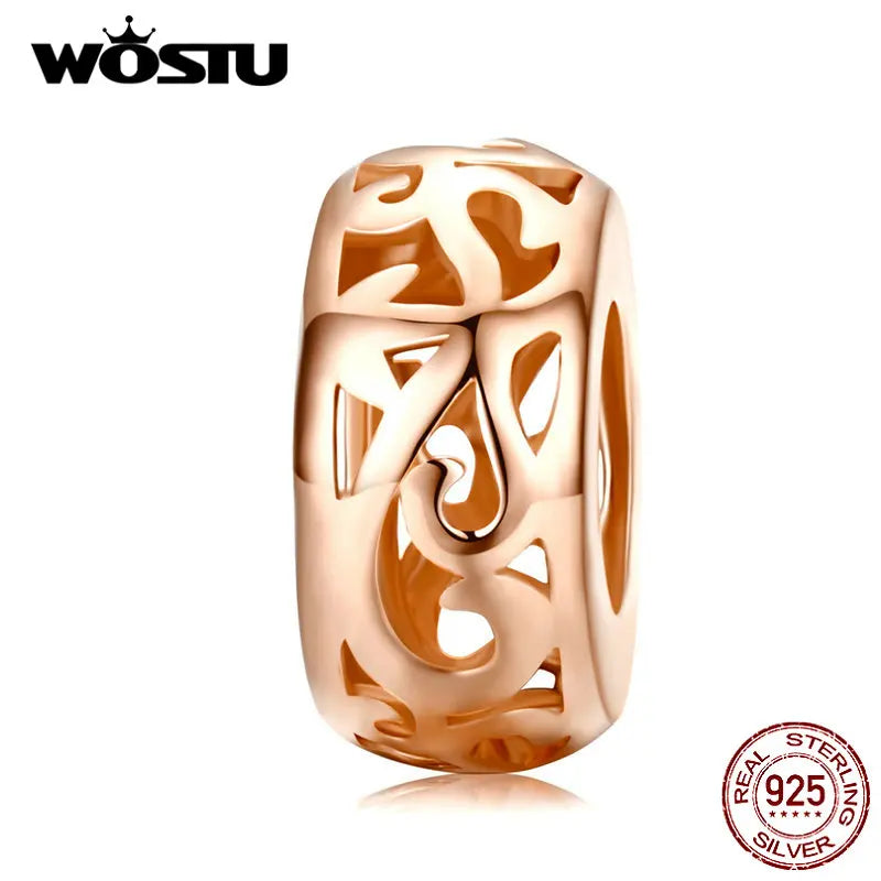 WOSTU Authentic 925 Sterling Silver Hot Sale Endless Love Charm Pendant Fit Bracelet Women Party Fashion DIY Jewelry Gift Making