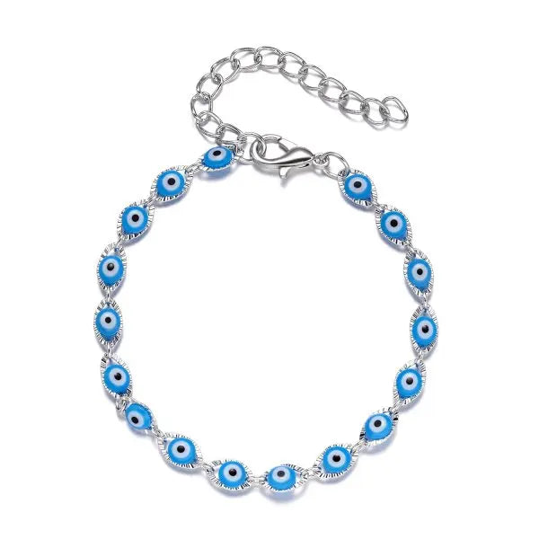 Bracelet porte-bonheur œil bleu, breloque œil protecteur, fil rouge, bracelet d'amitié pour couple, femme et homme, bijou fait main, cadeau porte-bonheur