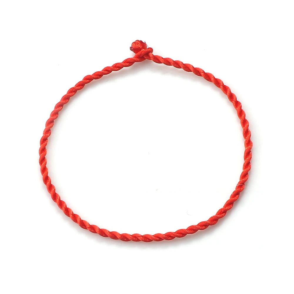 Bracelet en fil rouge pour femme, simple et porte-bonheur, tissé à la main, bijou tendance pour couple, cadeau pour amoureux