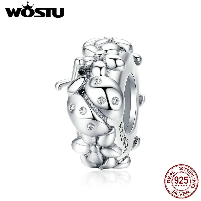 WOSTU Authentic 925 Sterling Silver Hot Sale Endless Love Charm Pendant Fit Bracelet Women Party Fashion DIY Jewelry Gift Making