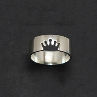 MKENDN Partnerringe mit Kreuzmotiv für Damen und Herren, Symbol für Versprechen, Pfeil, Lotus, Om, Pyramide, König und Königin, Krone, passende Ringe, Tauf- und Ostergeschenk