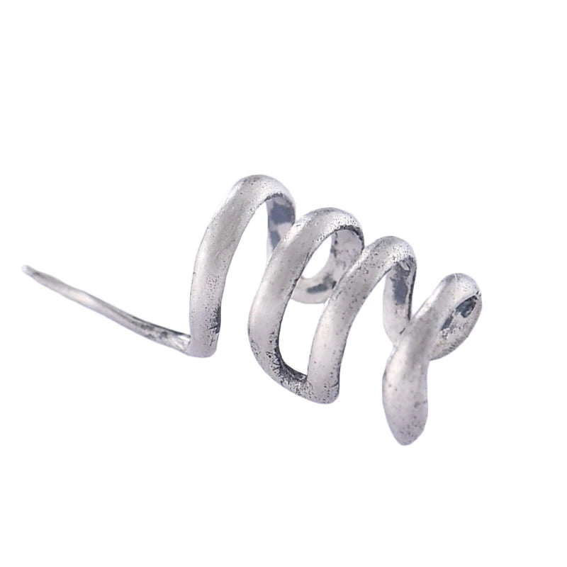 MKENDN Gothic Style Ear Cuffs Simple Clip Earrings for Women Climbers No Piercing Fake Cartilage Earring 925 Sterling Silver