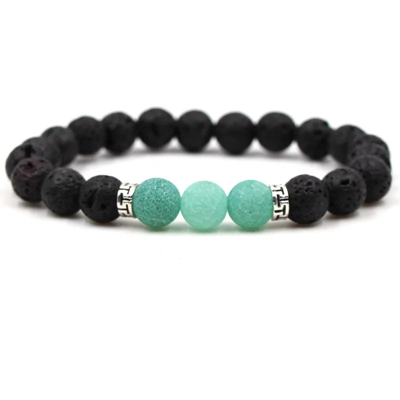 7 Chakra Essential Oils Diffuser beaded bracelets For women men Lava Rock Natural stone Charm Strand bracelet Yoga Jewelry