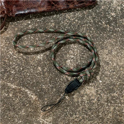 Multi-function Paracord Survival neckband lanyard ID card gym neckband phone with Knife Flashlight USB ID holder DIY neckband