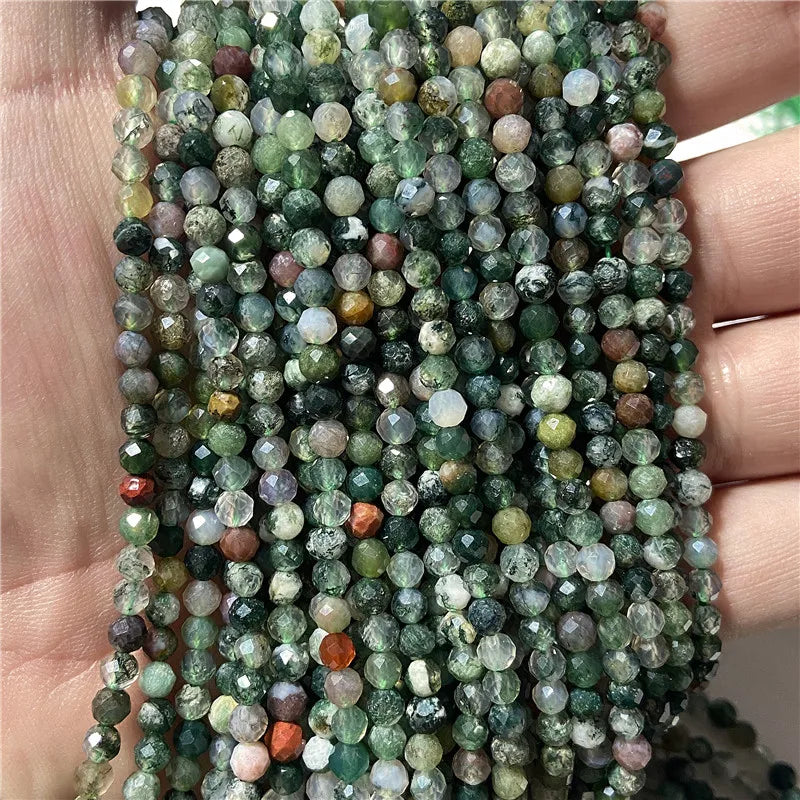 2025 New 2mm 3mm Natural Stone Beads Blue Quartzs Crystal Turquois Aquamarines Beads For Beadwork DIY Bracelet Accessories 38CM